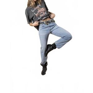 NEW ALL OF US lover cropped tee in vintage black